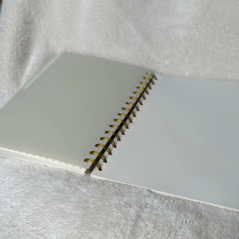 Notes and Stuff Pastel Green & Gold Spiral Notebook Journal Doodle Sketch NWT